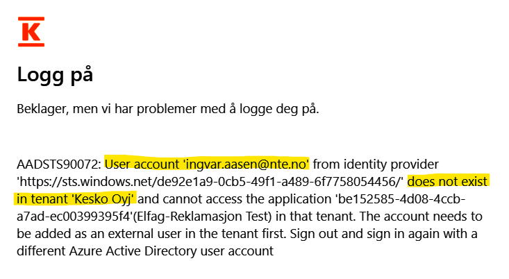 Bilde av en feilmelding